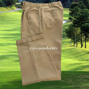Classic PGA Tour Khaki Pants Cuffed Legs Pinched Pleats 36 x 32 Well Made